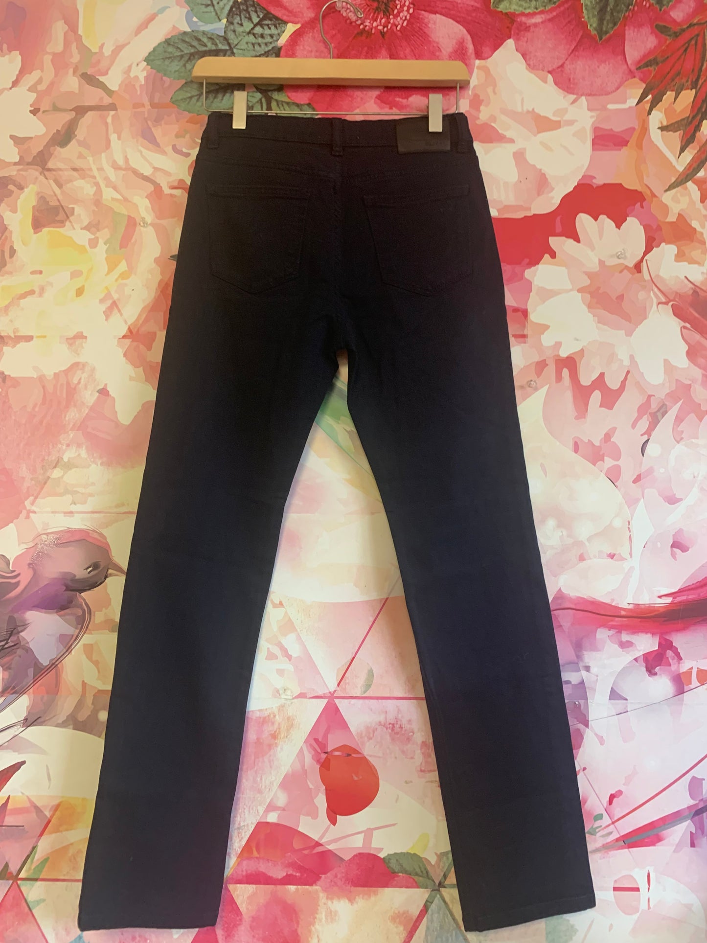 DL1961 black stretchy jeans with adjustable waist. Size 16