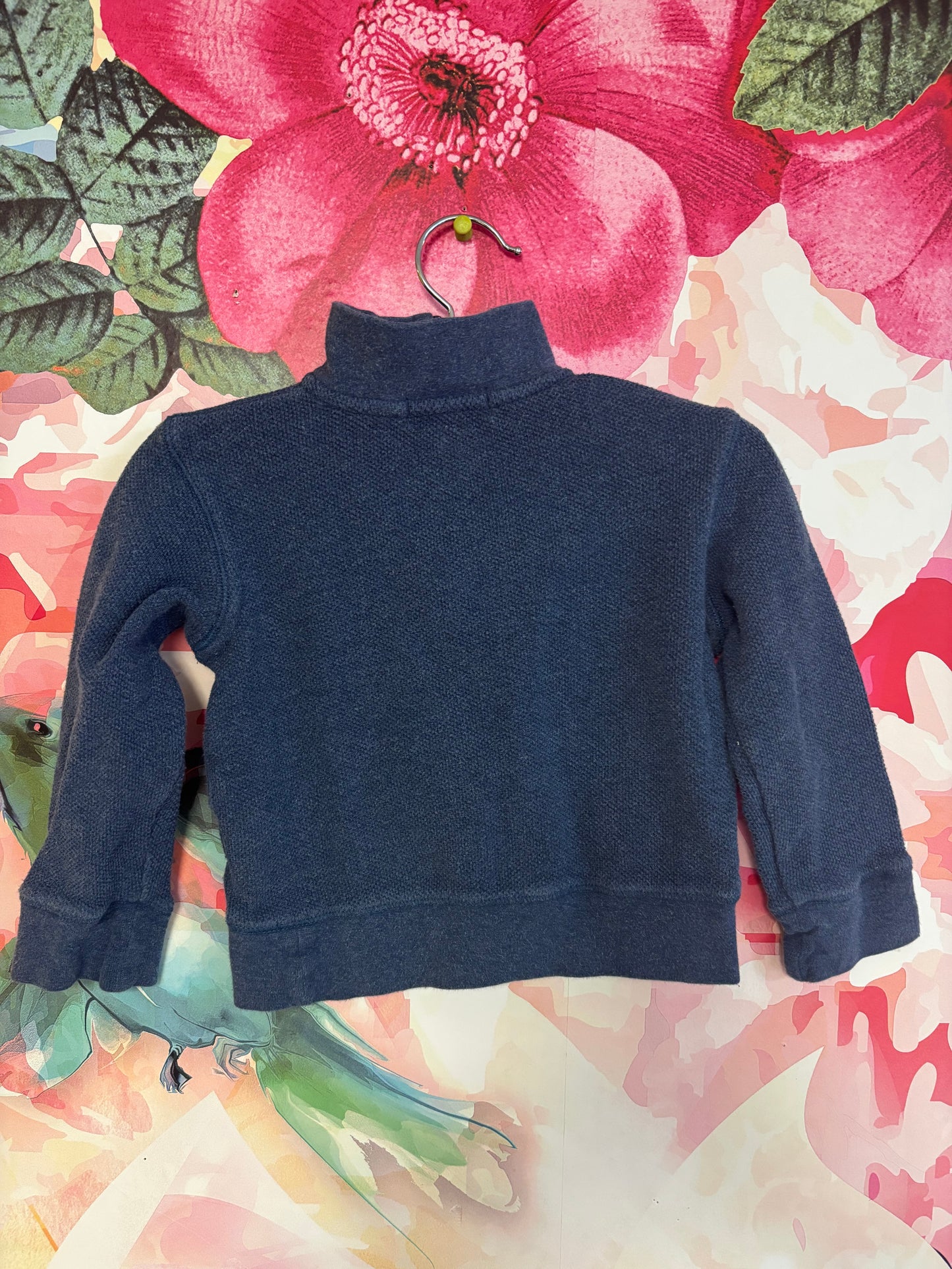Polo Ralph Lauren light blue quarter zip sweater. Size 2T