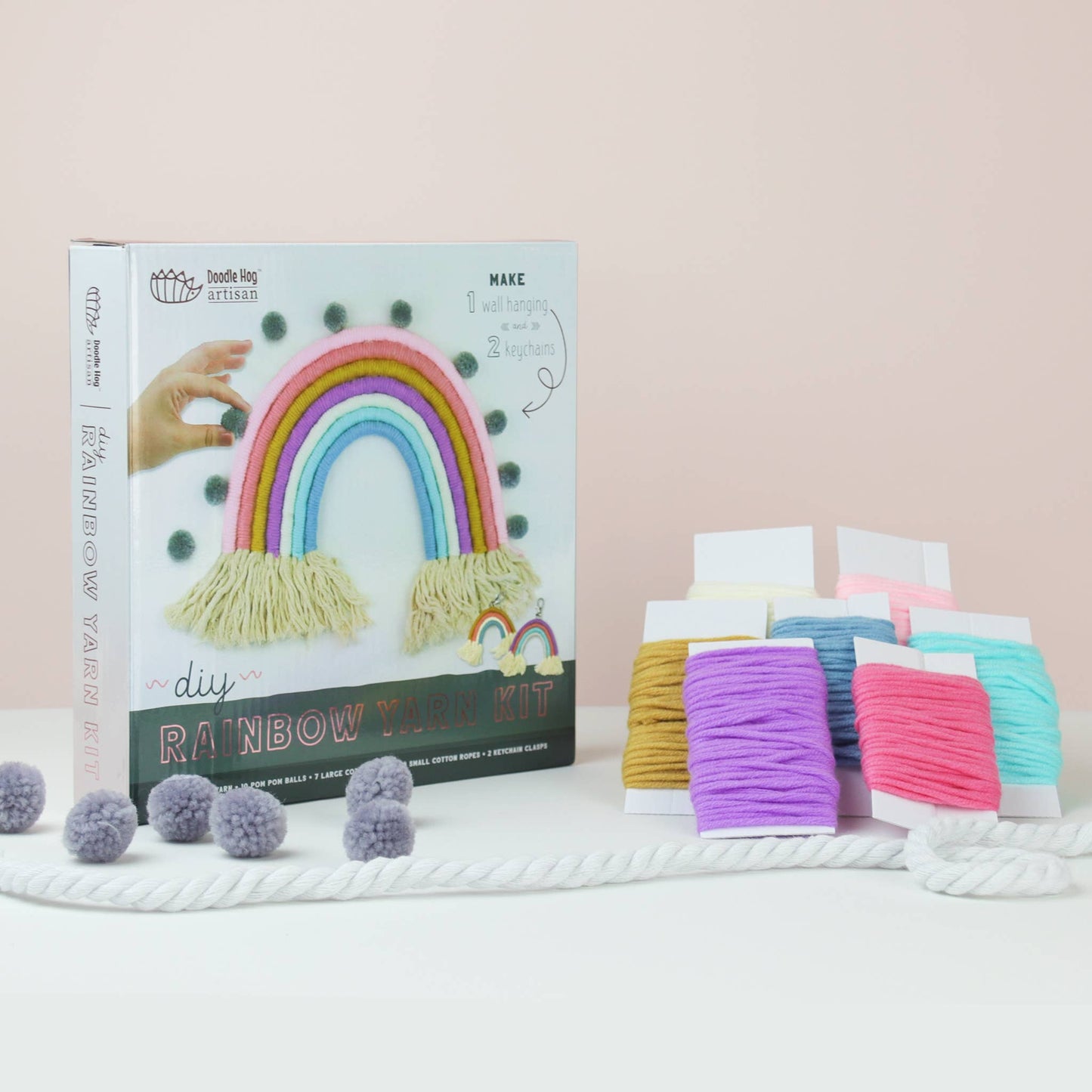 Doodle Hog - DIY Rainbow Yarn Bedroom Decor (Nursery Decor)