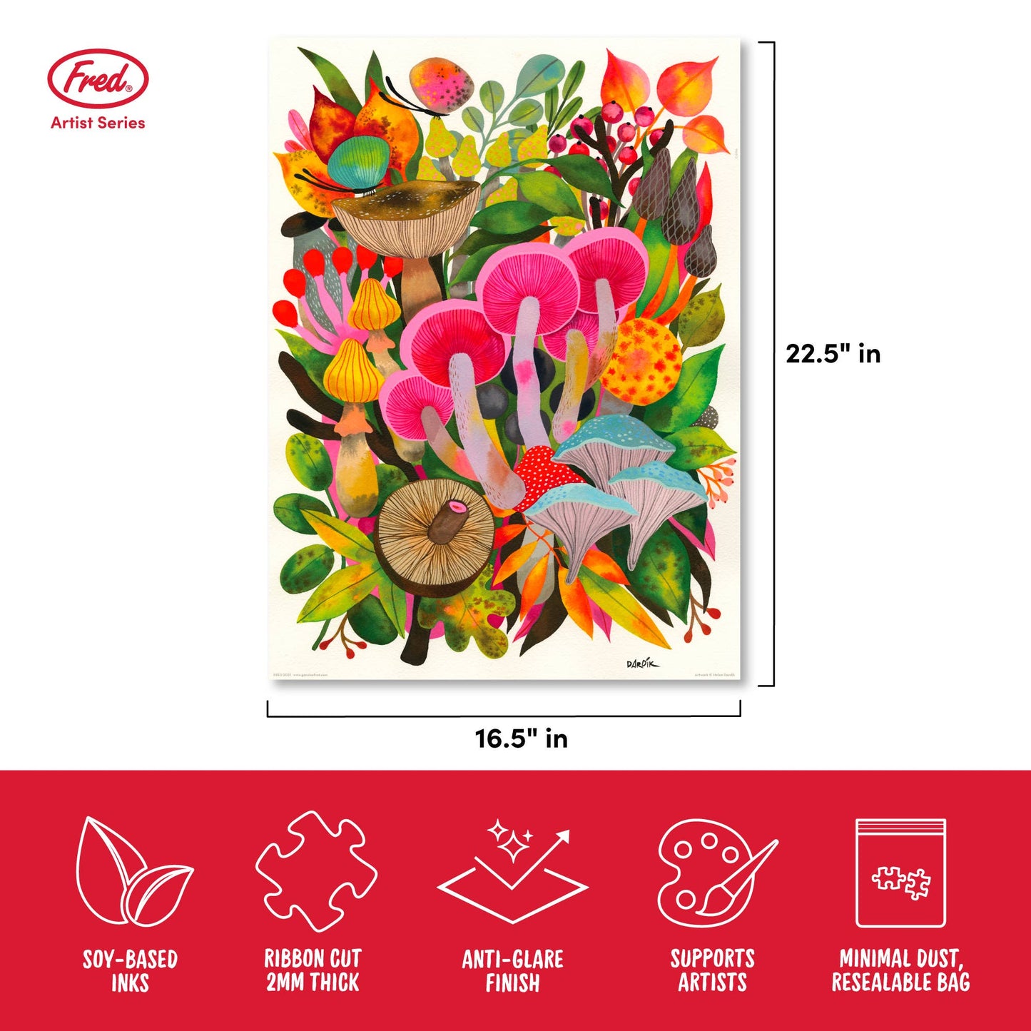 Puzzle 500 PC - Helen Dardik - Mushroom Toomuchery BTPuzzle