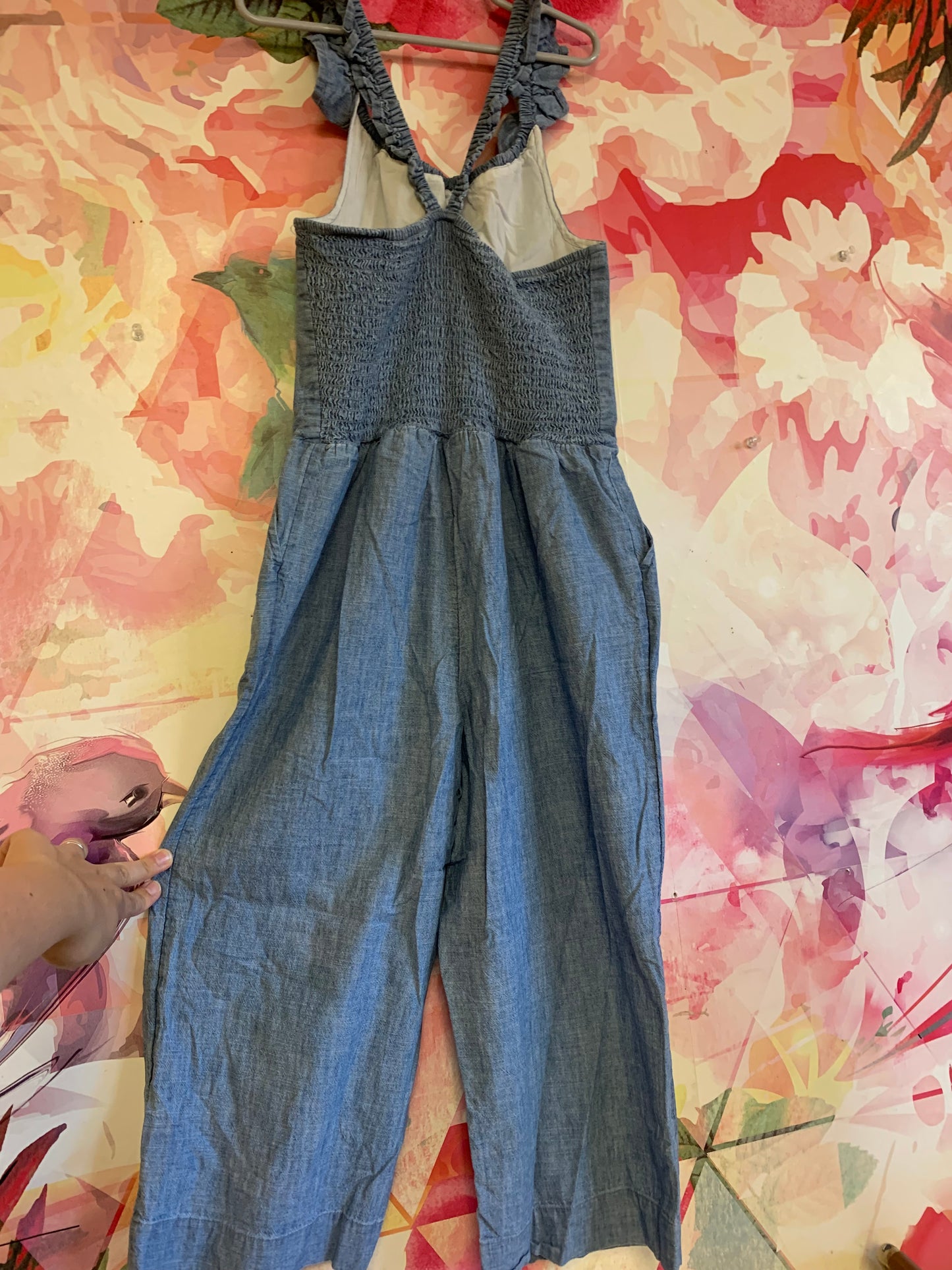 Gap Kids blue romper with pockets. Size 8