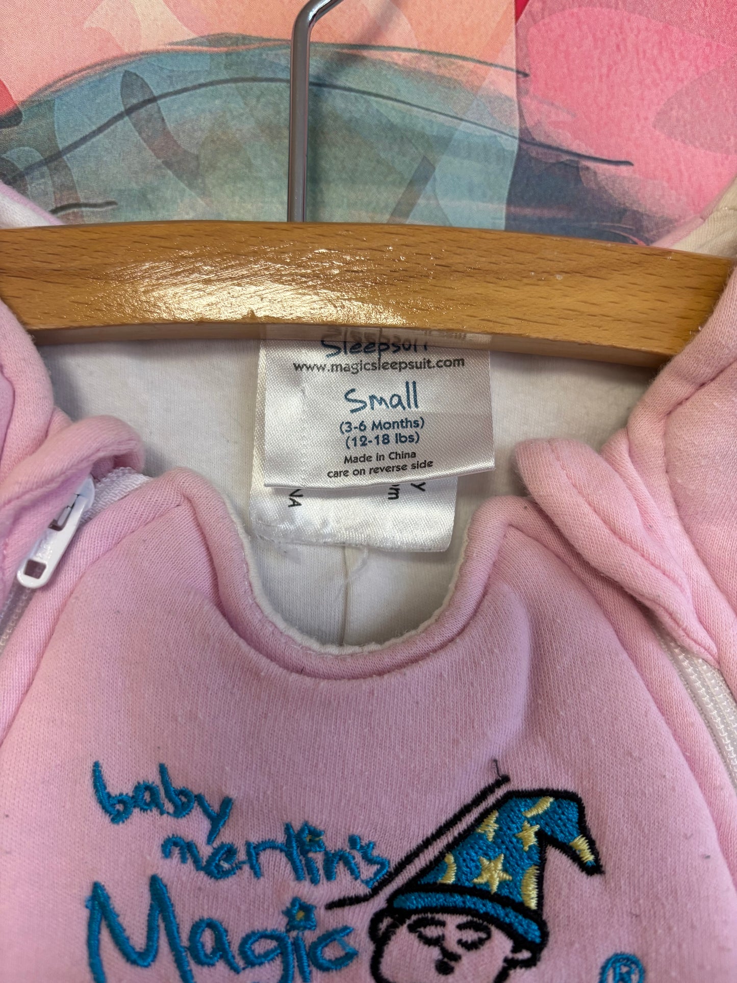 Baby Merlin’s Magic Sleepsuit. Pink. Size 3-6m