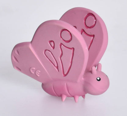 Tikiri Toys LLC - Butterfly Natural Rubber Teether, Rattle & Bath Toy