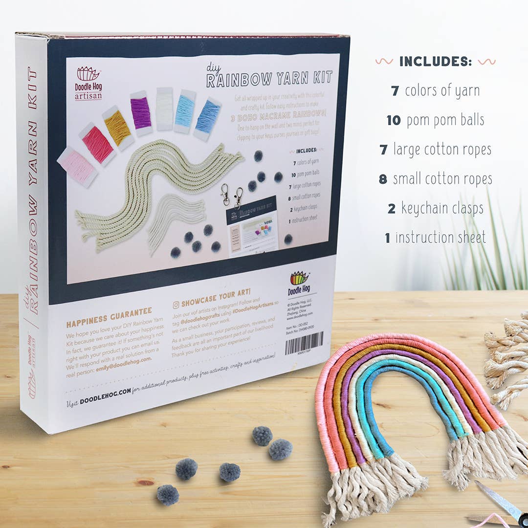 Doodle Hog - DIY Rainbow Yarn Bedroom Decor (Nursery Decor)