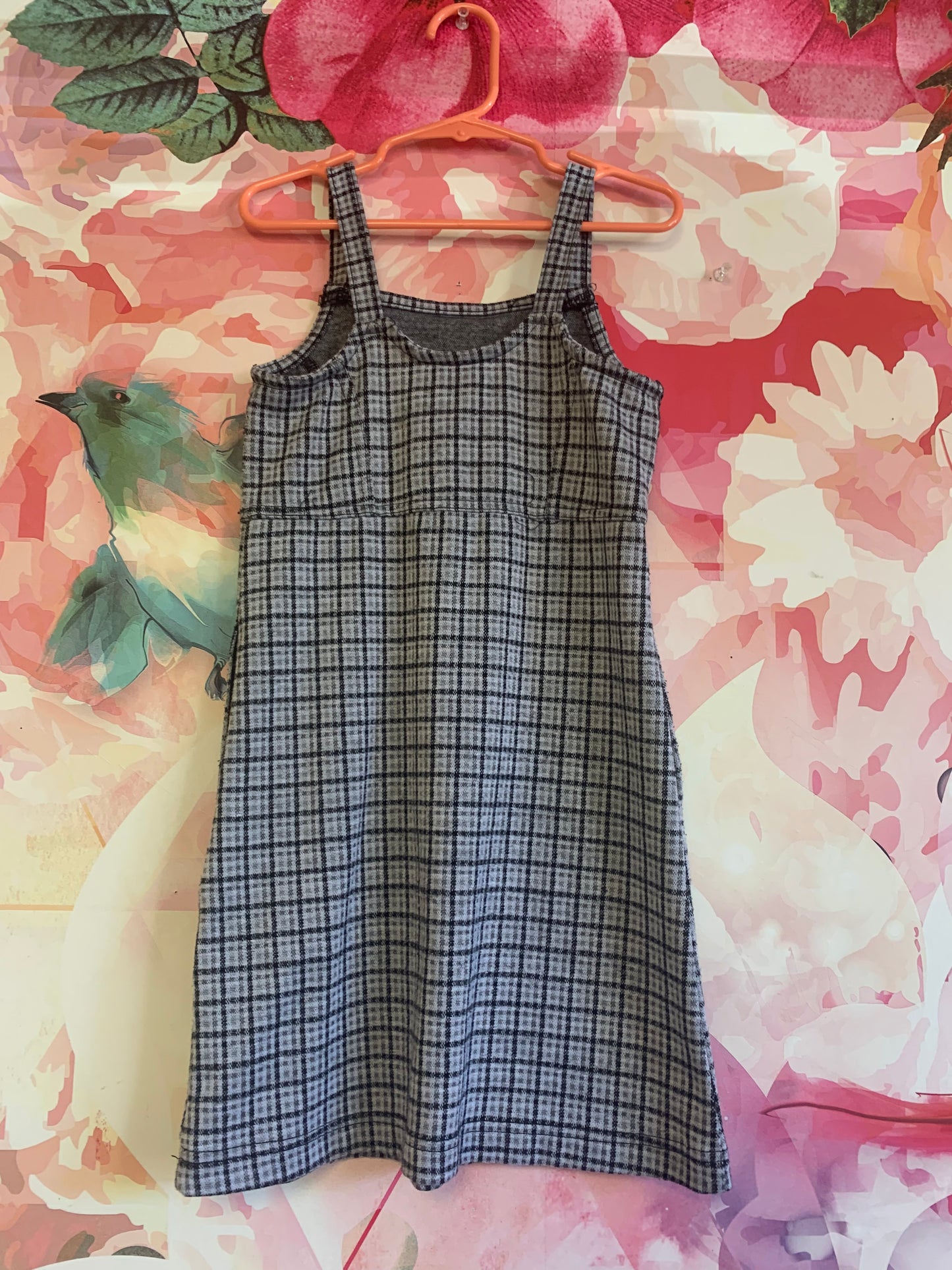 Abercrombie kids grey & black checkered dress. Size 5T / 6T