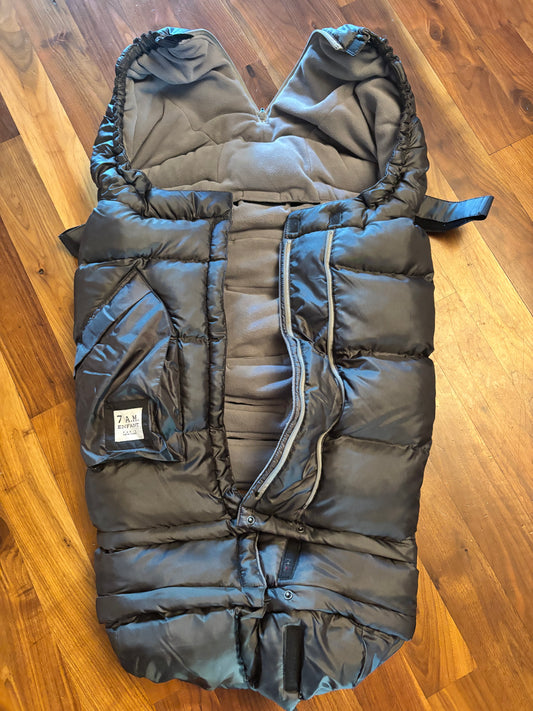 7AM Enfant black car seat cocoon. Car seat cover. Only lightly used.