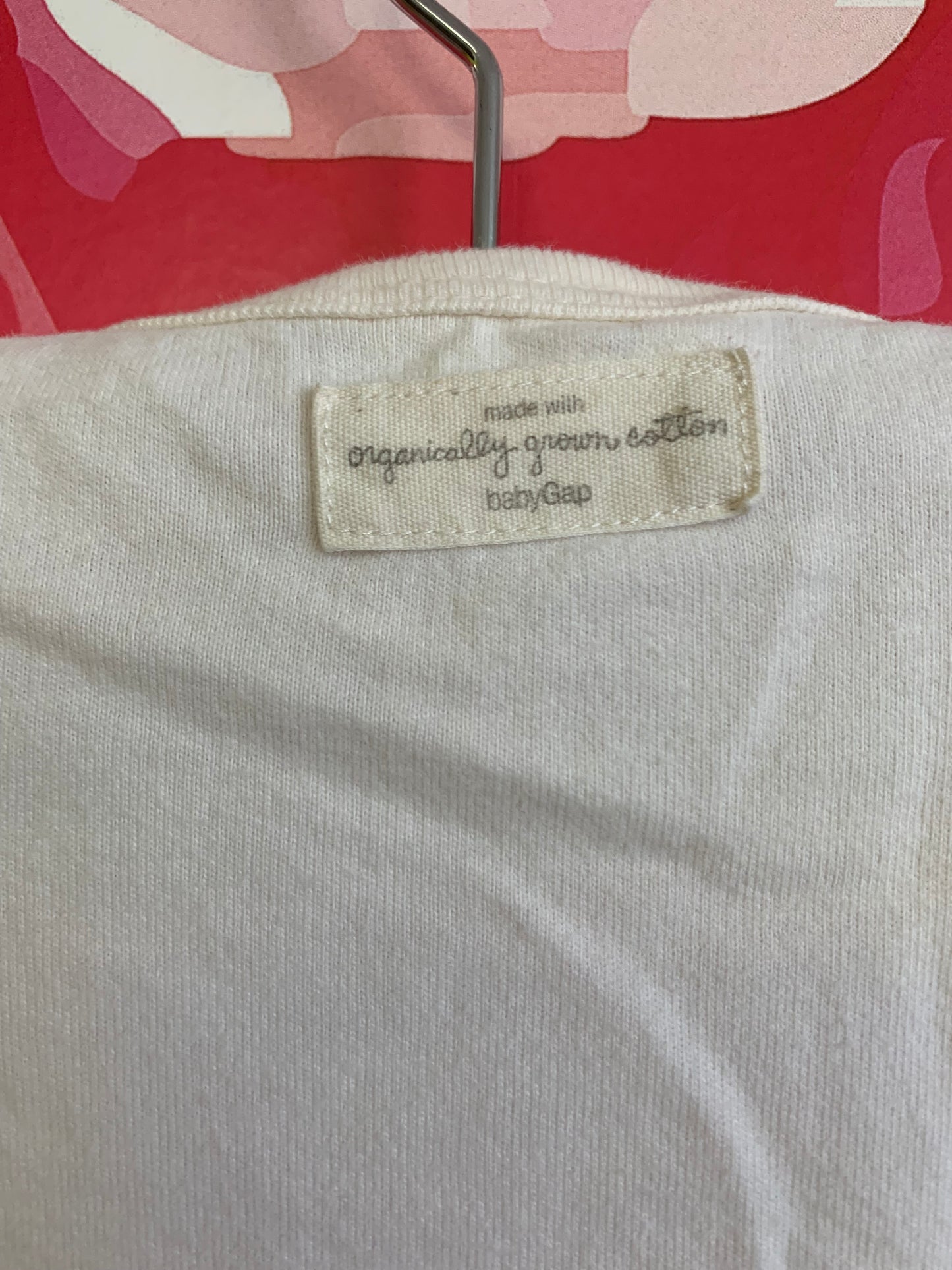 Baby Gap organic cotton long sleeve footed romper “Foodie in Training” Size 0-3m / NB