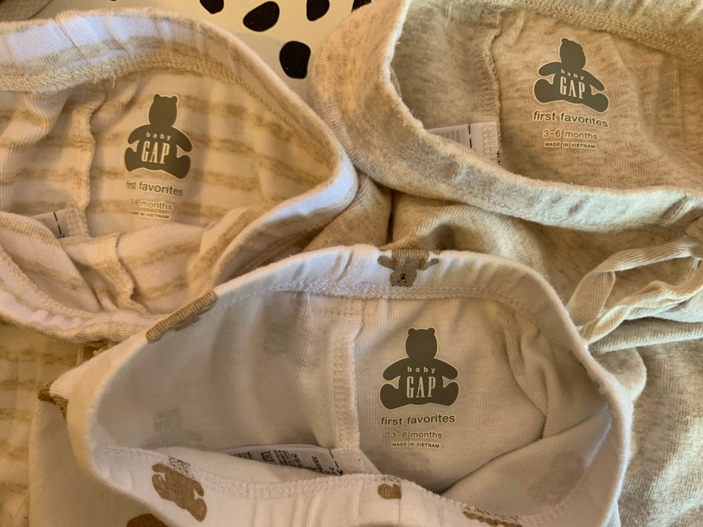 Baby Gap Bundle! 3 cotton joggers. Cream & beige. Size 3-6m