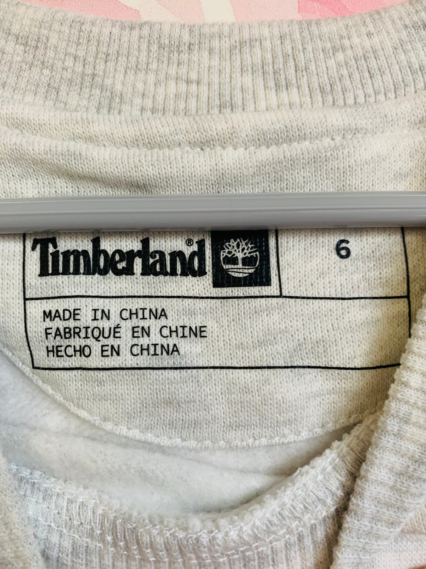 Timberland grey crewneck logo sweatshirt. Size 6T