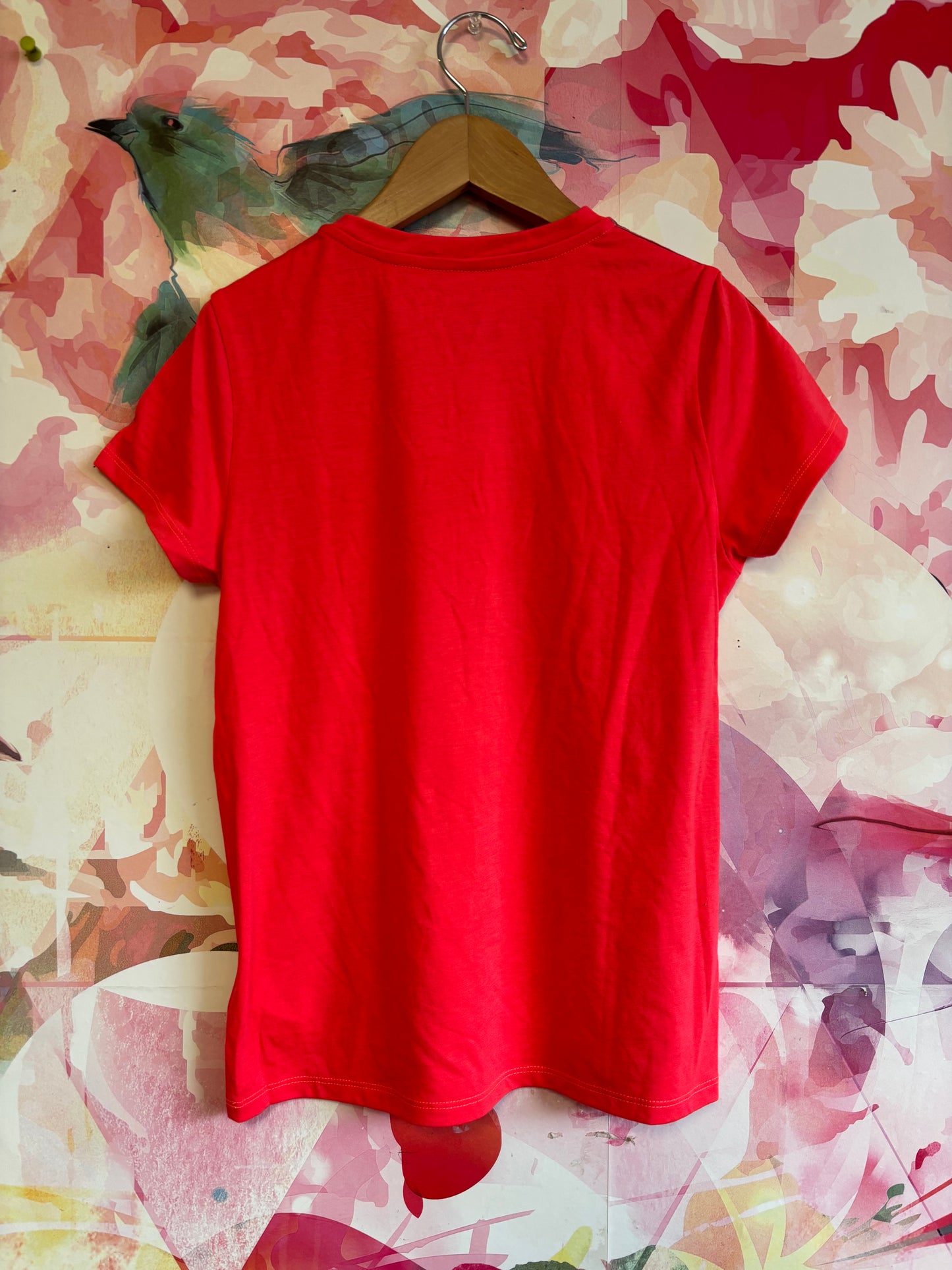 Rockets of Awesome pink T-shirt with pink and silver sparkles on shoulders. NEW WITH TAGS. size 12