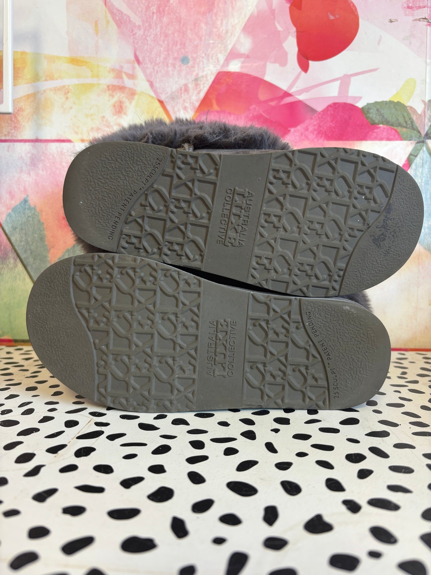 Australia Luxe Collective Gray Faux Fur Boots. Size 1B.