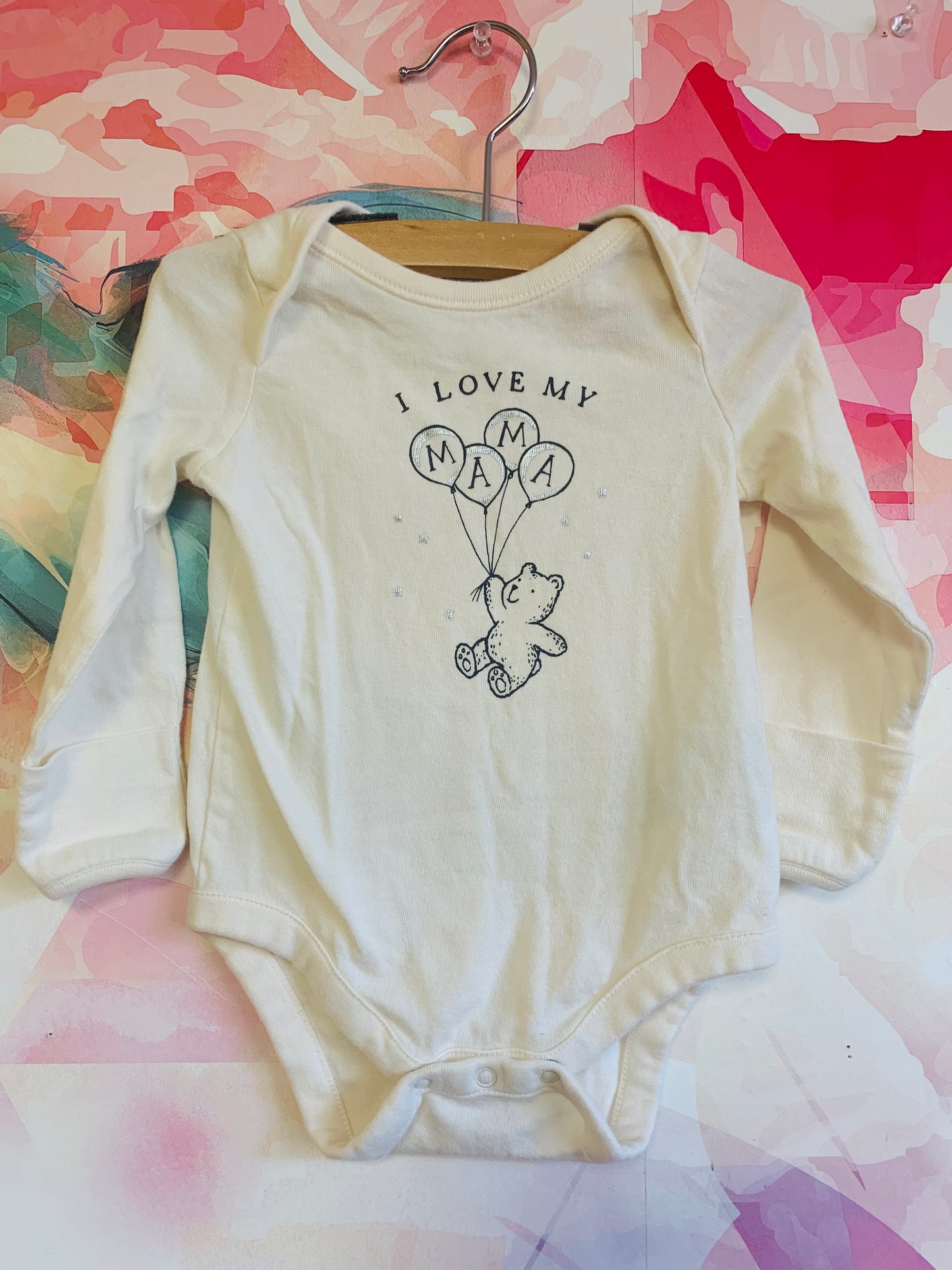 Baby Gap cream long sleeve onesie. Size 3-6m
