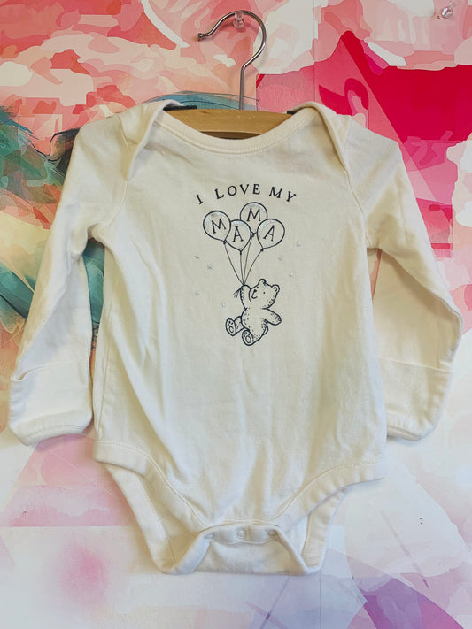Baby Gap cream long sleeve onesie. Size 3-6m