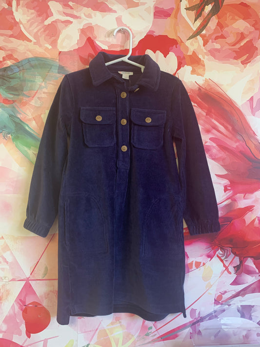 Crewcuts blue cozy stretch-corduroy field dress. Two button pockets on top and side pockets. Size 4T / 5T *NEW WITH TAGS*