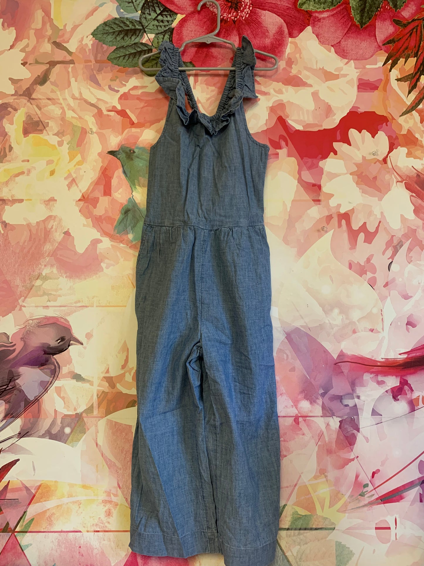 Gap Kids blue romper with pockets. Size 8