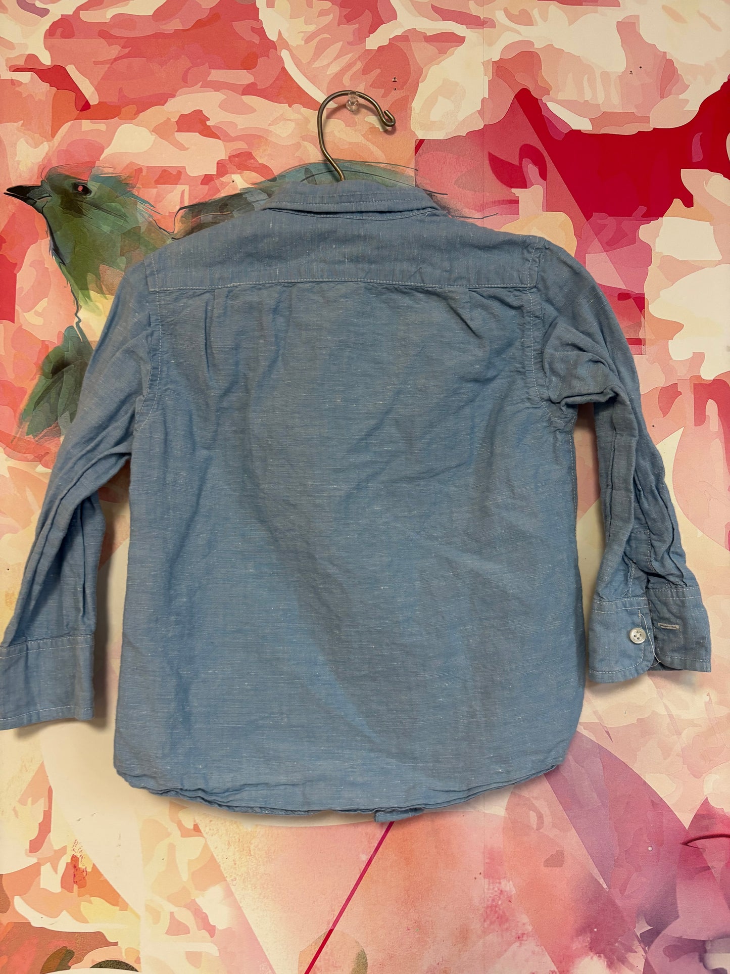 Crewcuts blue button down. Size 3T