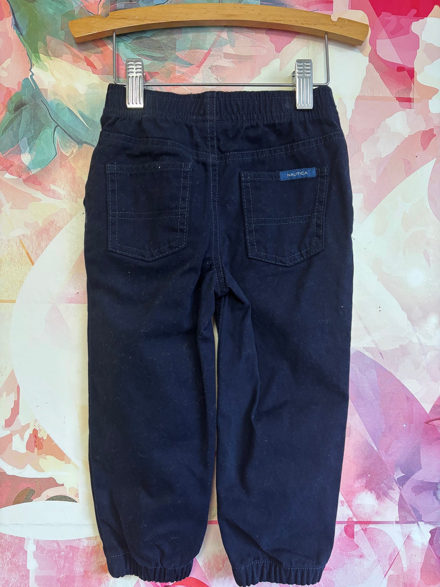 Nautica navy blue cotton joggers. Size 2T.