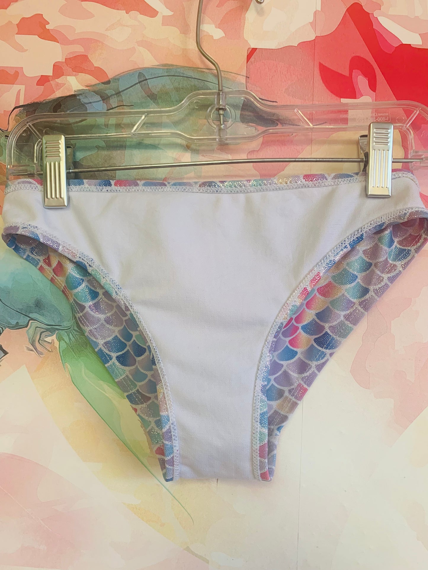 Primark rainbow shimmery mermaid two piece bathing suit. Size 8 / Size 9