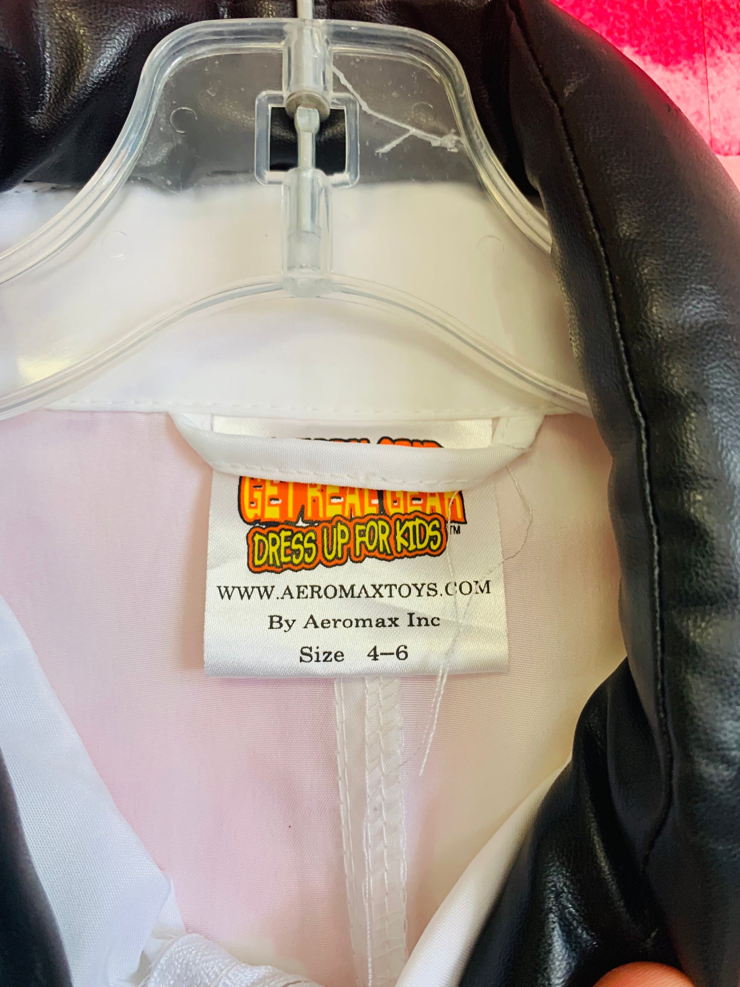 Get Real Gear astronaut dress up & Halloween costume. White & black with patches and clips. Size 4T - 6T