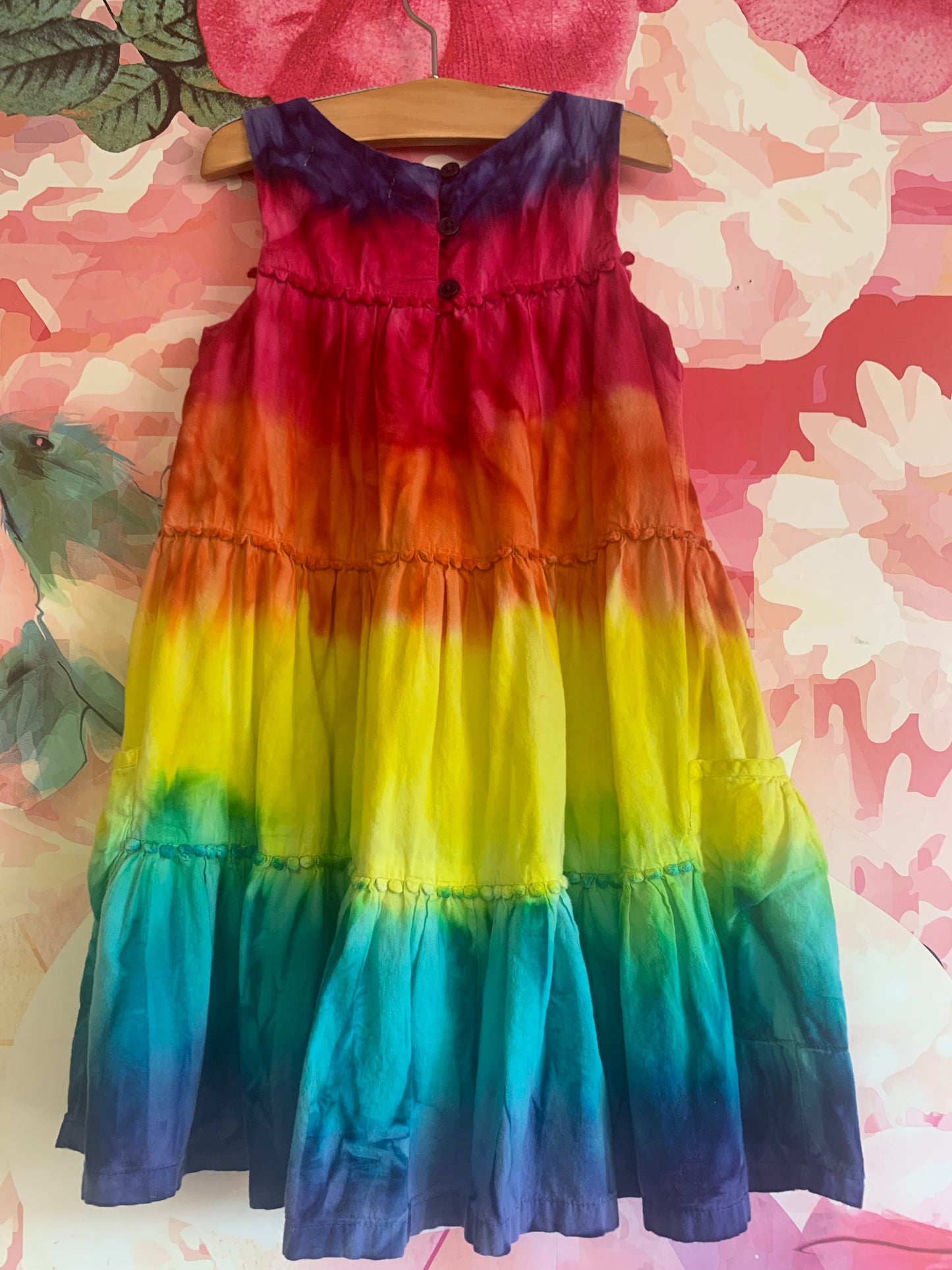 Pandemonium tiered rainbow ombré sleeveless dress. Size 5T