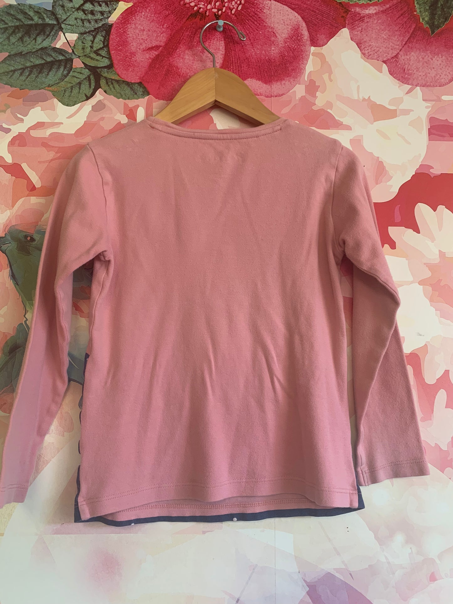 Piccolina long sleeve pink shirt - Amelia Earhart Pilot. Size 7