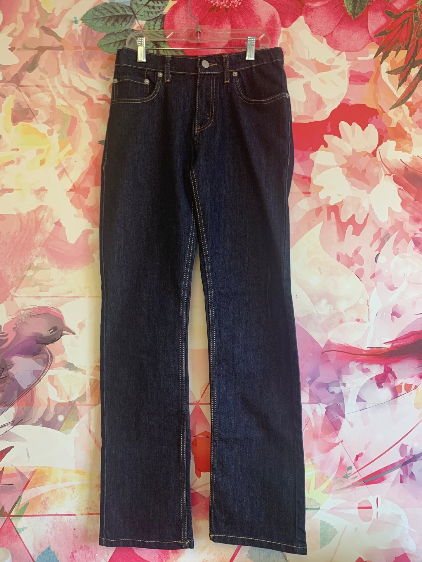 Levi’s dark blue jeans with adjustable waist. size 16 regular