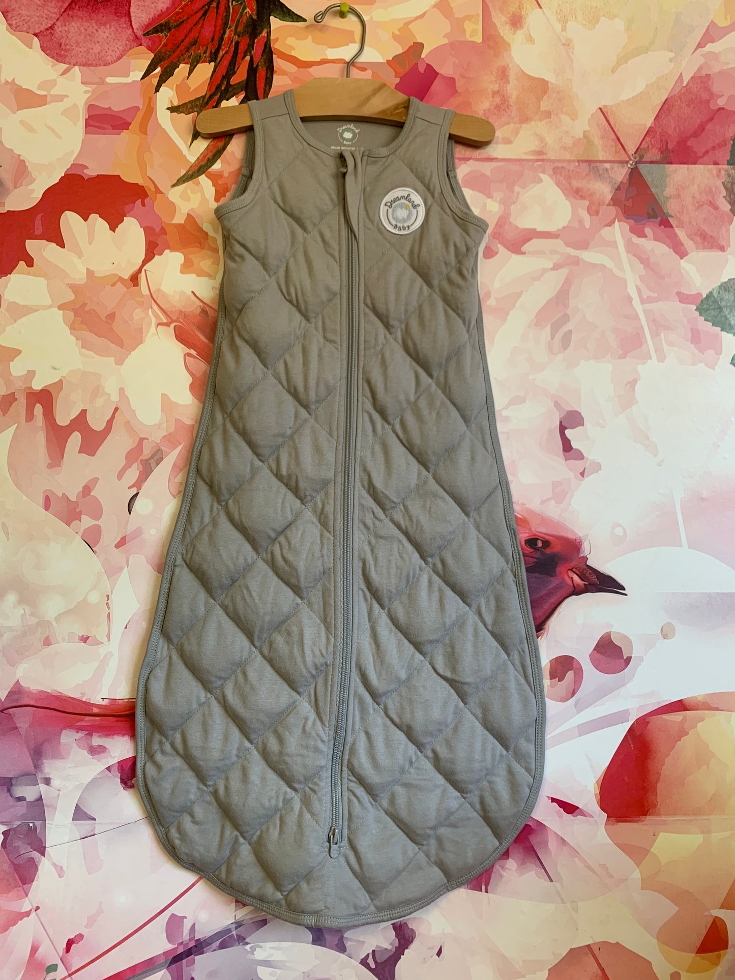 Dreamland Baby grey weighted sleep sack. Size Medium. 6-12m. 100% cotton.