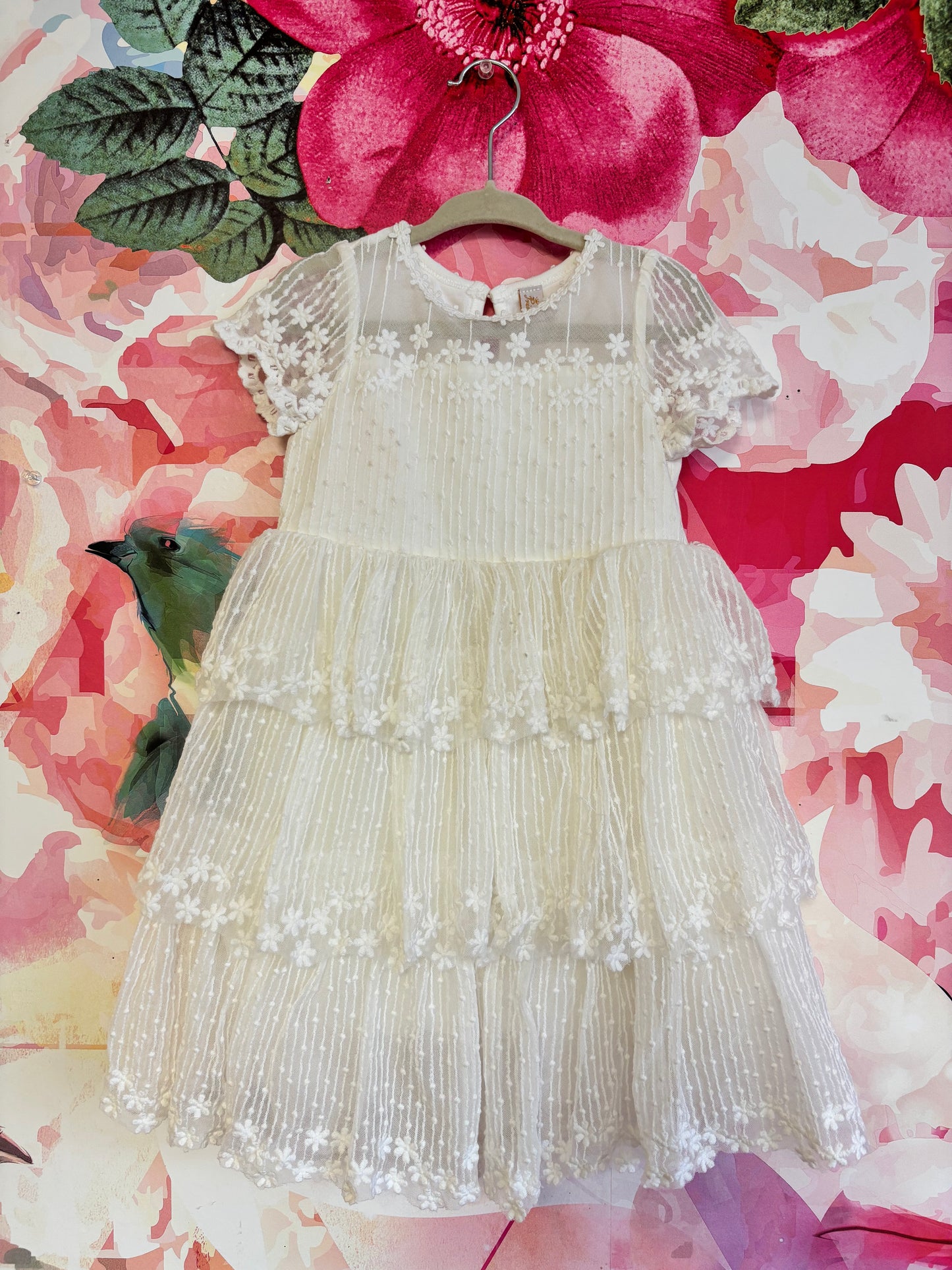 Princess Daliana Halli Tiered Embroidered Flower Girl Dress. Size 2T.