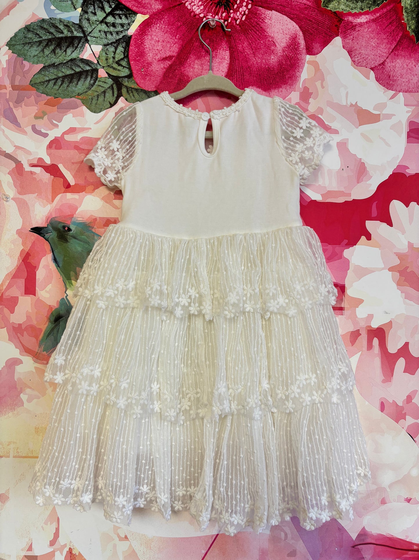 Princess Daliana Halli Tiered Embroidered Flower Girl Dress. Size 2T.