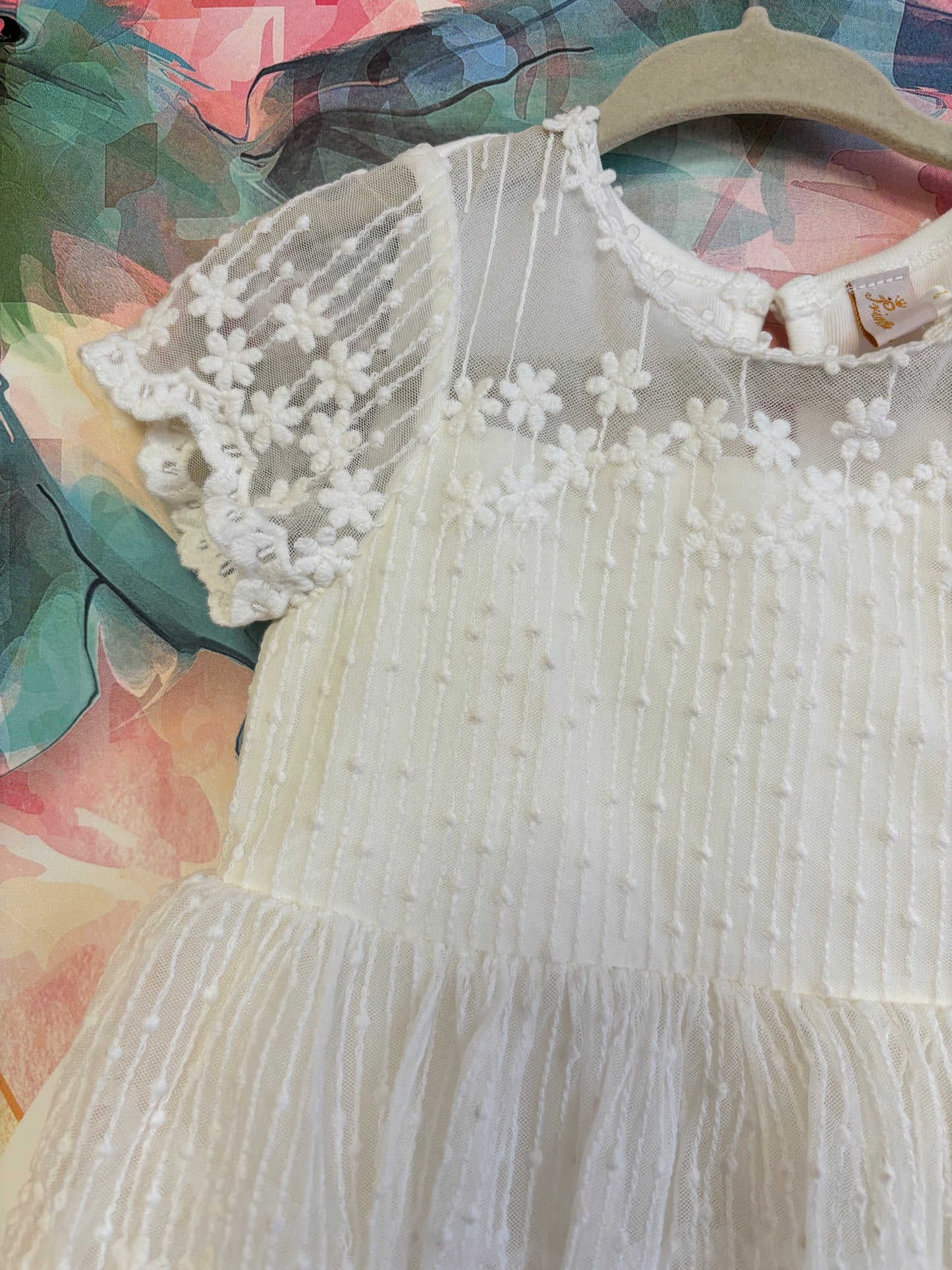 Princess Daliana Halli Tiered Embroidered Flower Girl Dress. Size 2T.