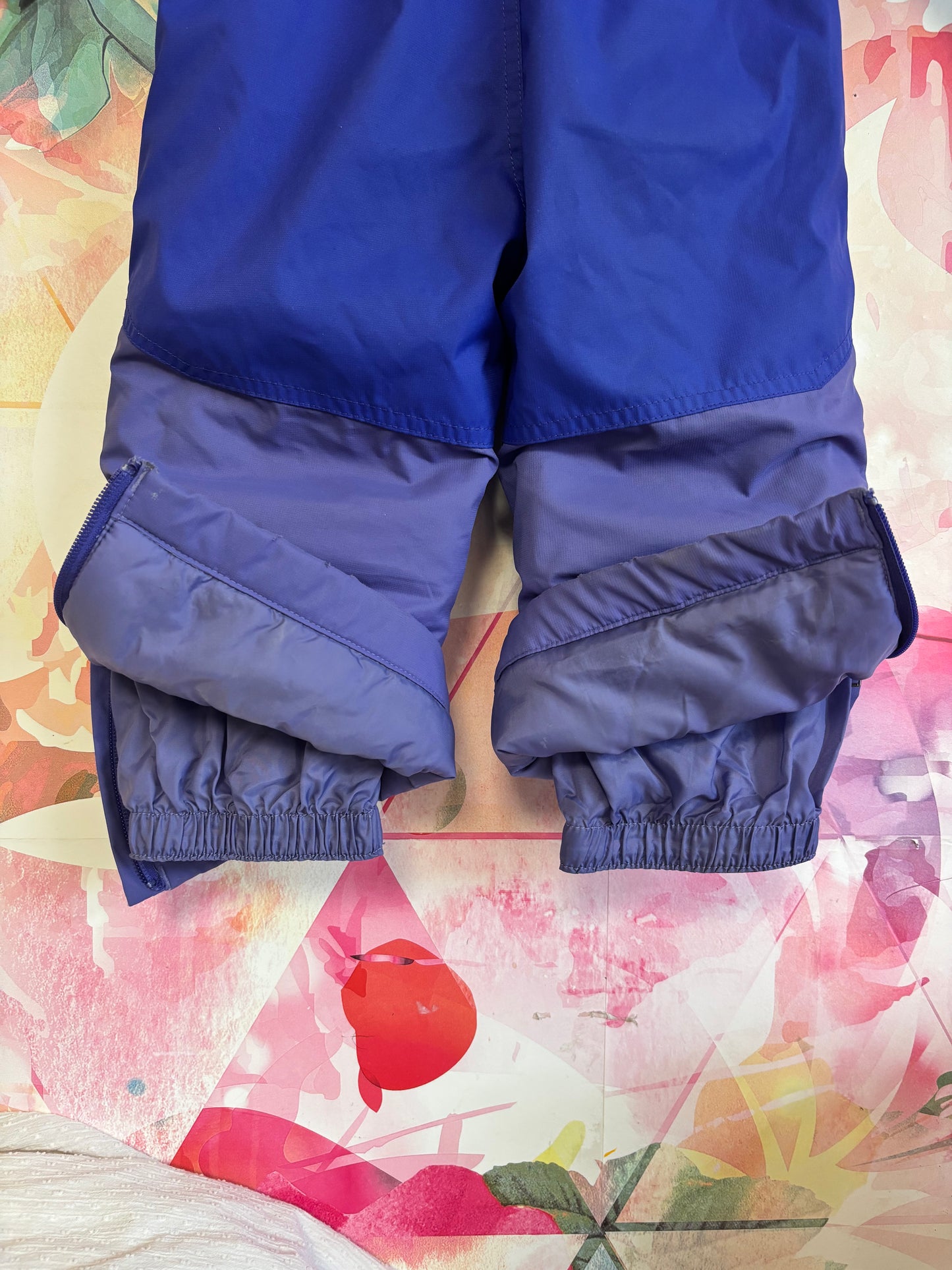 L.L. Bean purple Grow Cuffs snowsuit with hood. Size 2T.