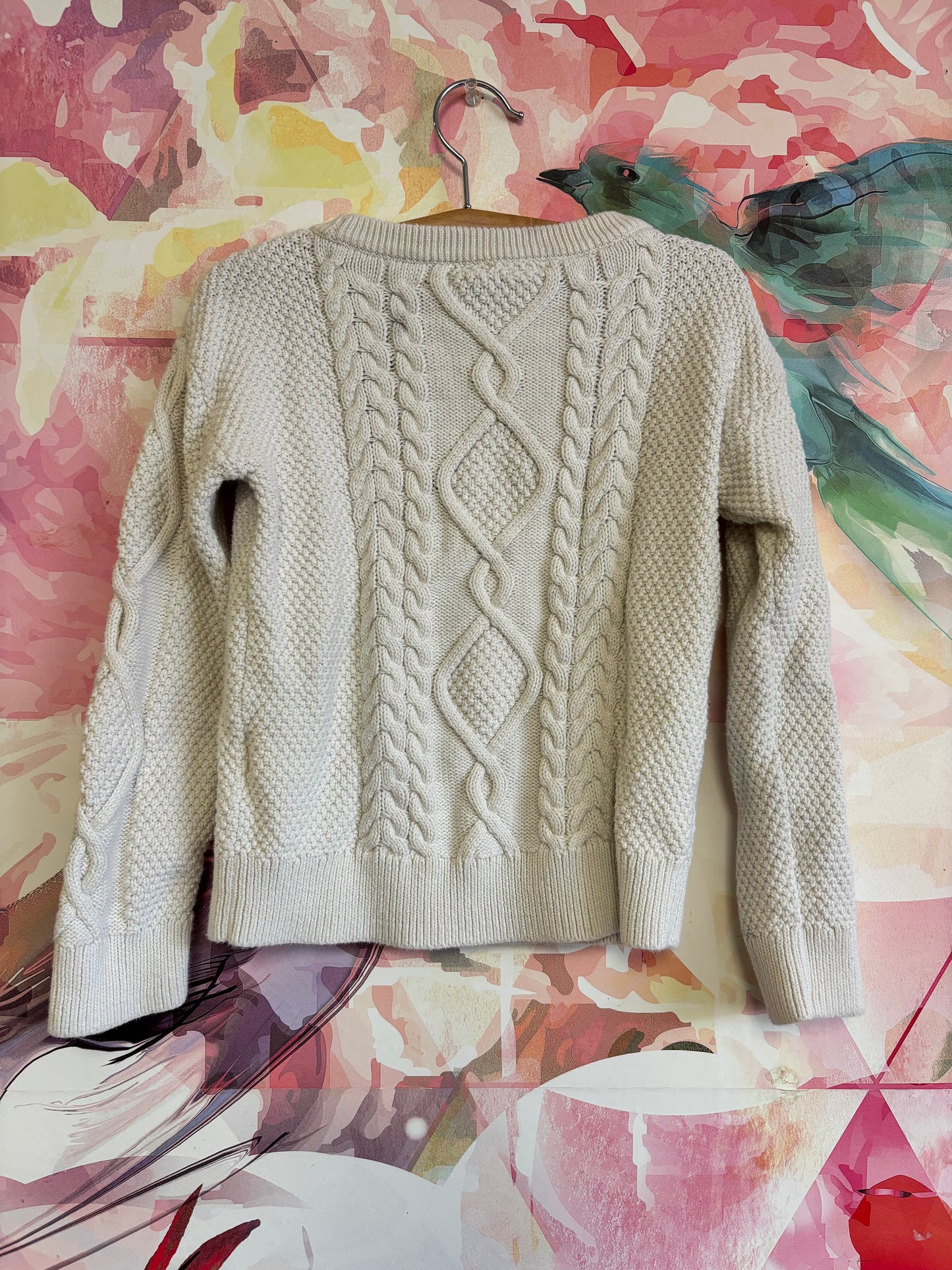 Gap cream knit crewneck sweater. Size 6T / 7T