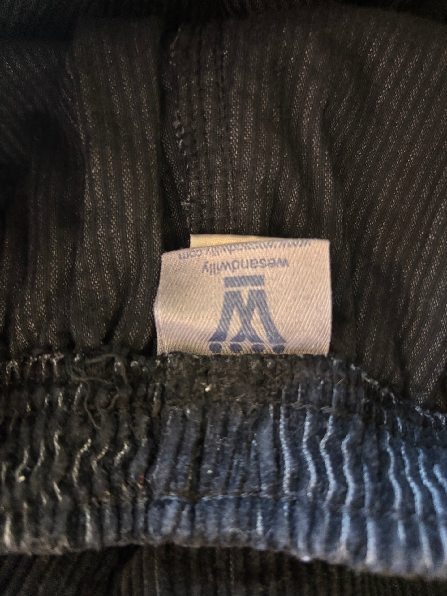 Wes & Willy Black Wide Leg Corduroy Pants With Elastic Waistband. Size 14T.