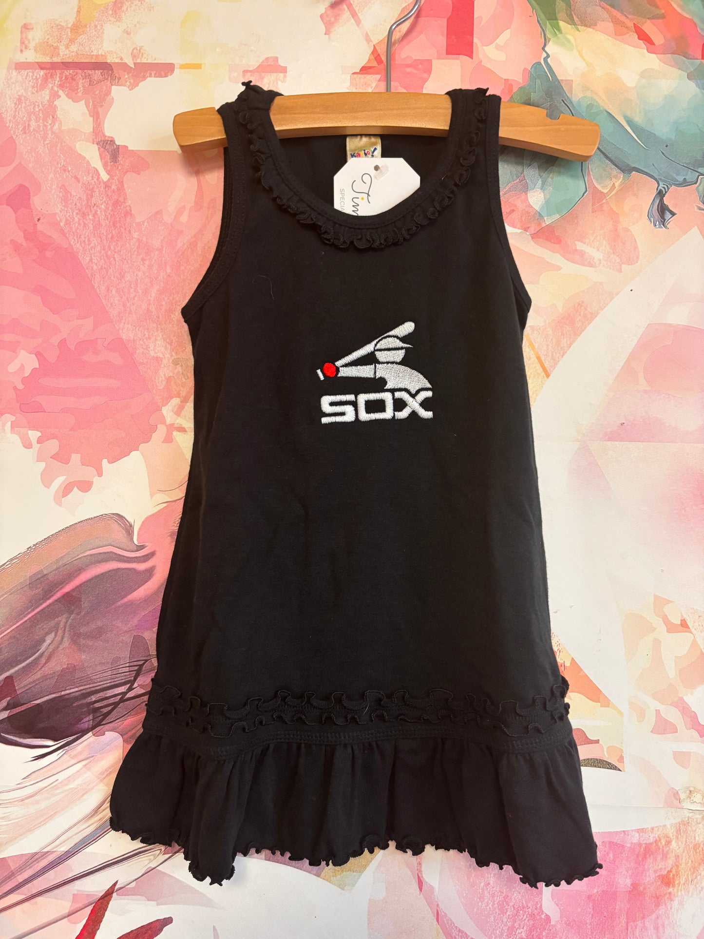 Chicago White Sox Black Sleeveless Dress. New With Tags. Size 18m-24m.