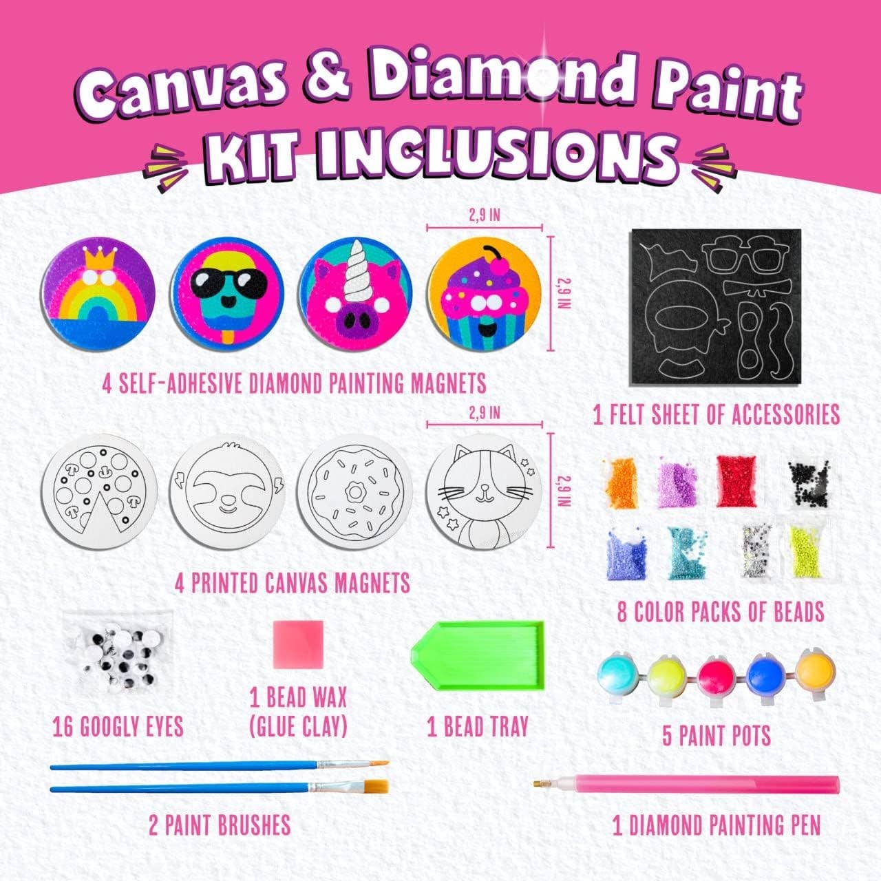 Doodle Hog - Canvas & Diamond Paint Magnet Kit BTKit