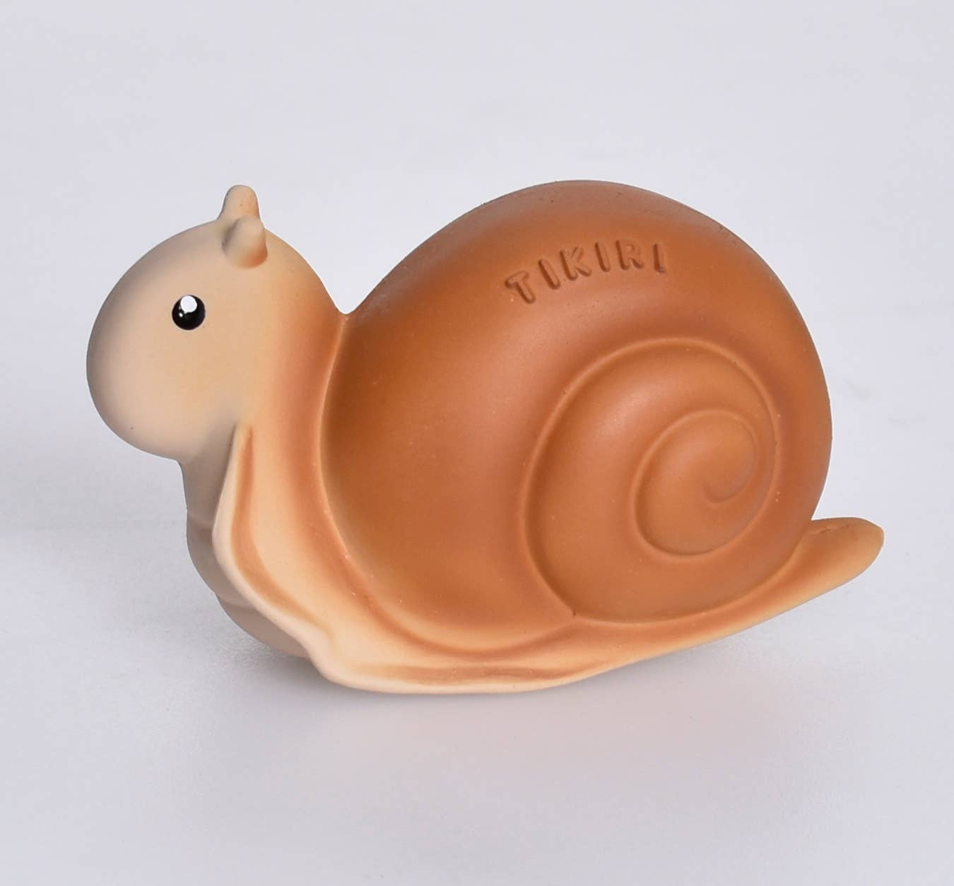 Tikiri Toys LLC - Snail Natural Rubber Teether, Rattle & Bath Toy