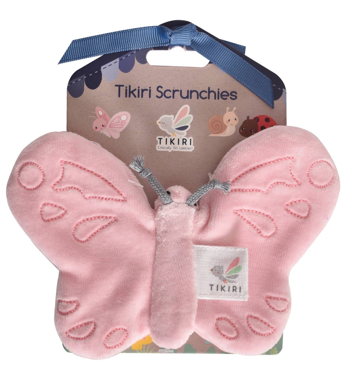 Tikiri Toys LLC - Butterfly Organic Fabric with Crinkle