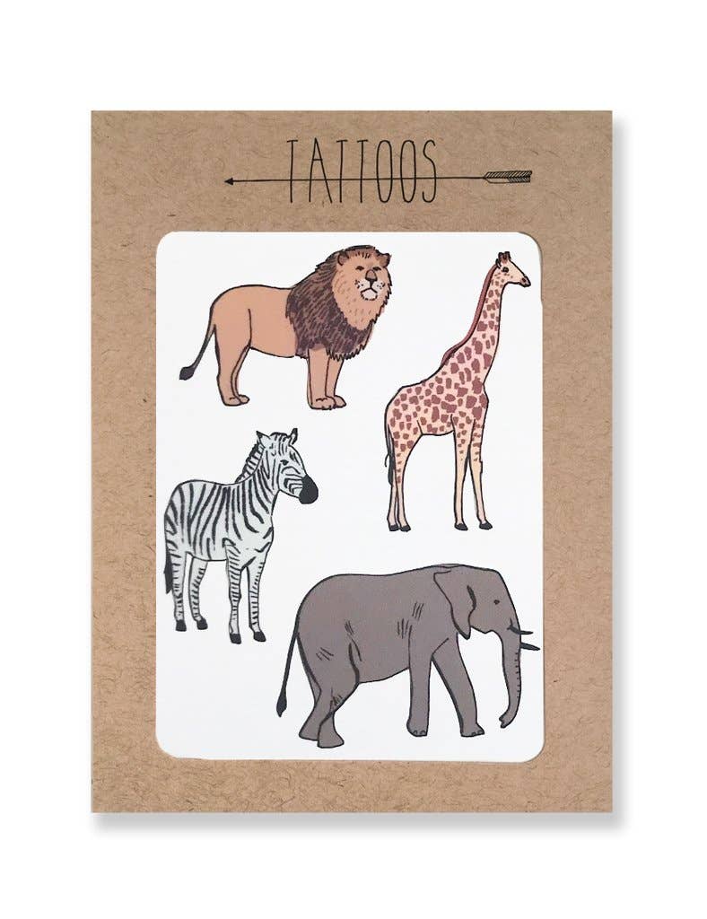 Tattoo / Safari Temporary Tattoos Pack