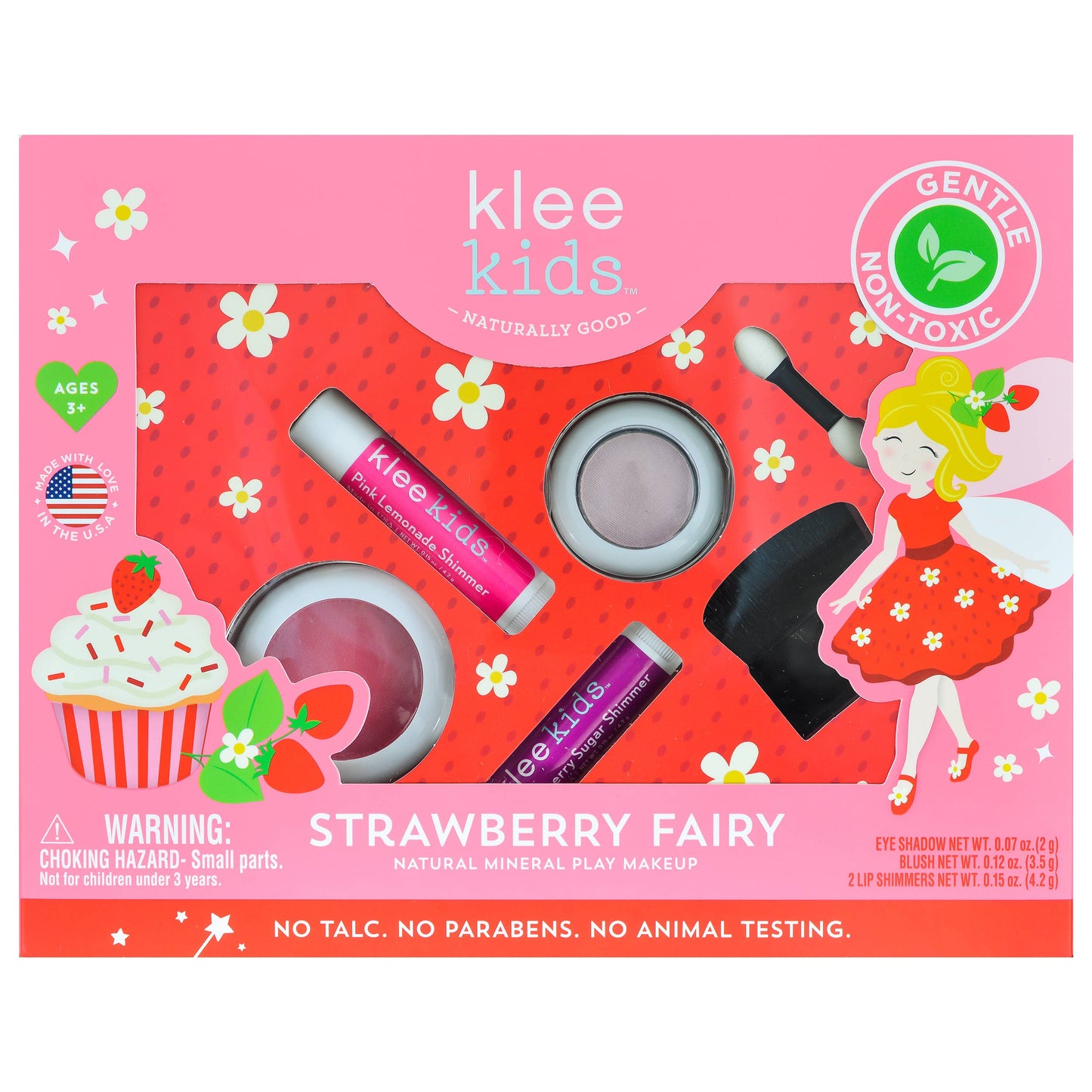 Strawberry Fairy - Klee Kids Natural Play Makeup 4-PC Kit BTKit
