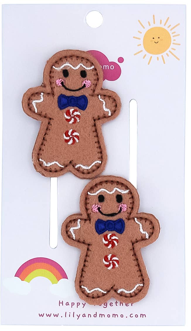 The Gingerbread Friend Hair Clips
