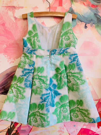 Versace green & blue flower dress. NEW WITH TAGS. size 3T.