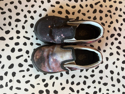 Vans black slip on sneakers. Outer space NASA design. SIZE 7