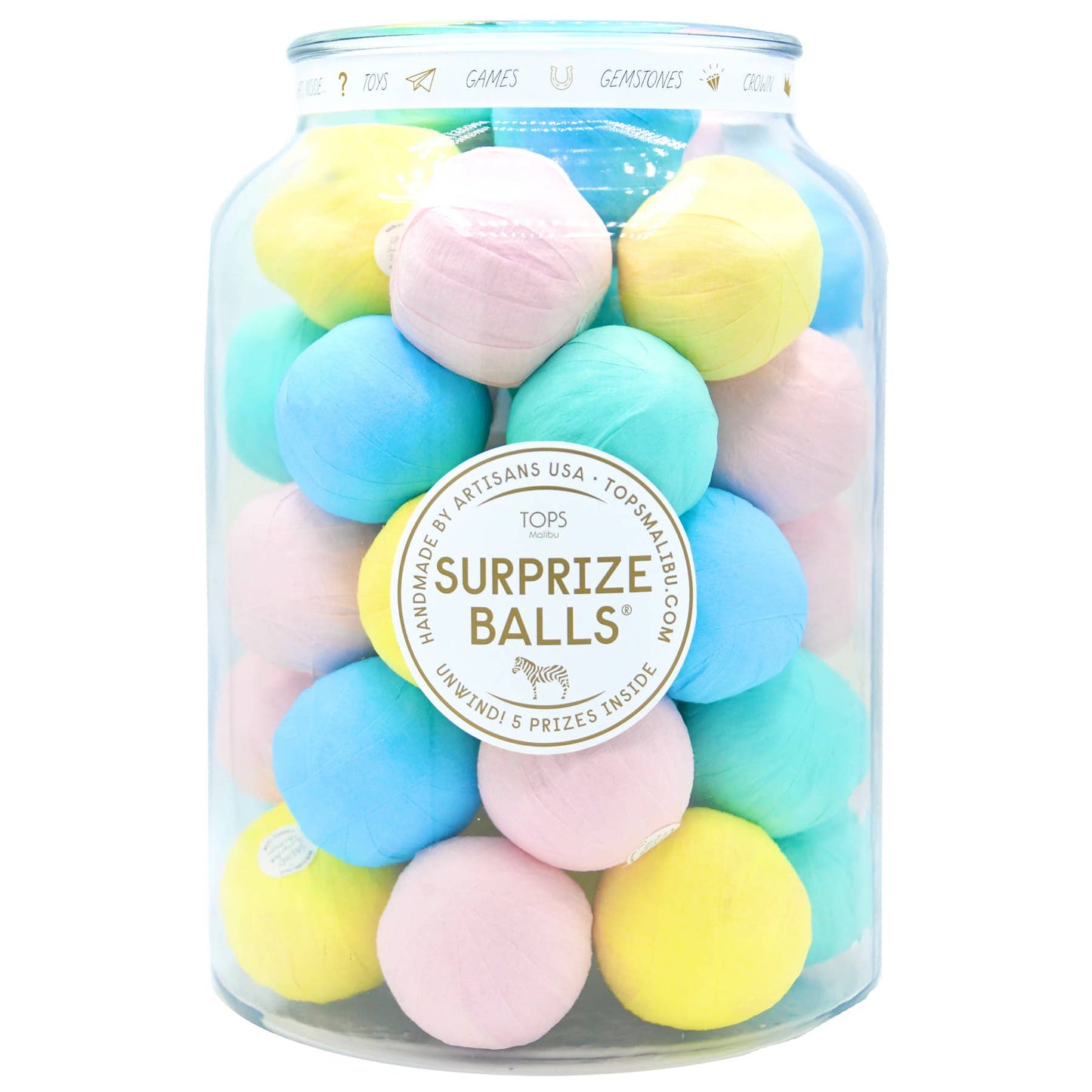 TOPS Malibu - Mini Surprise Balls - Pastel - Refills / Set of 24 - Asst