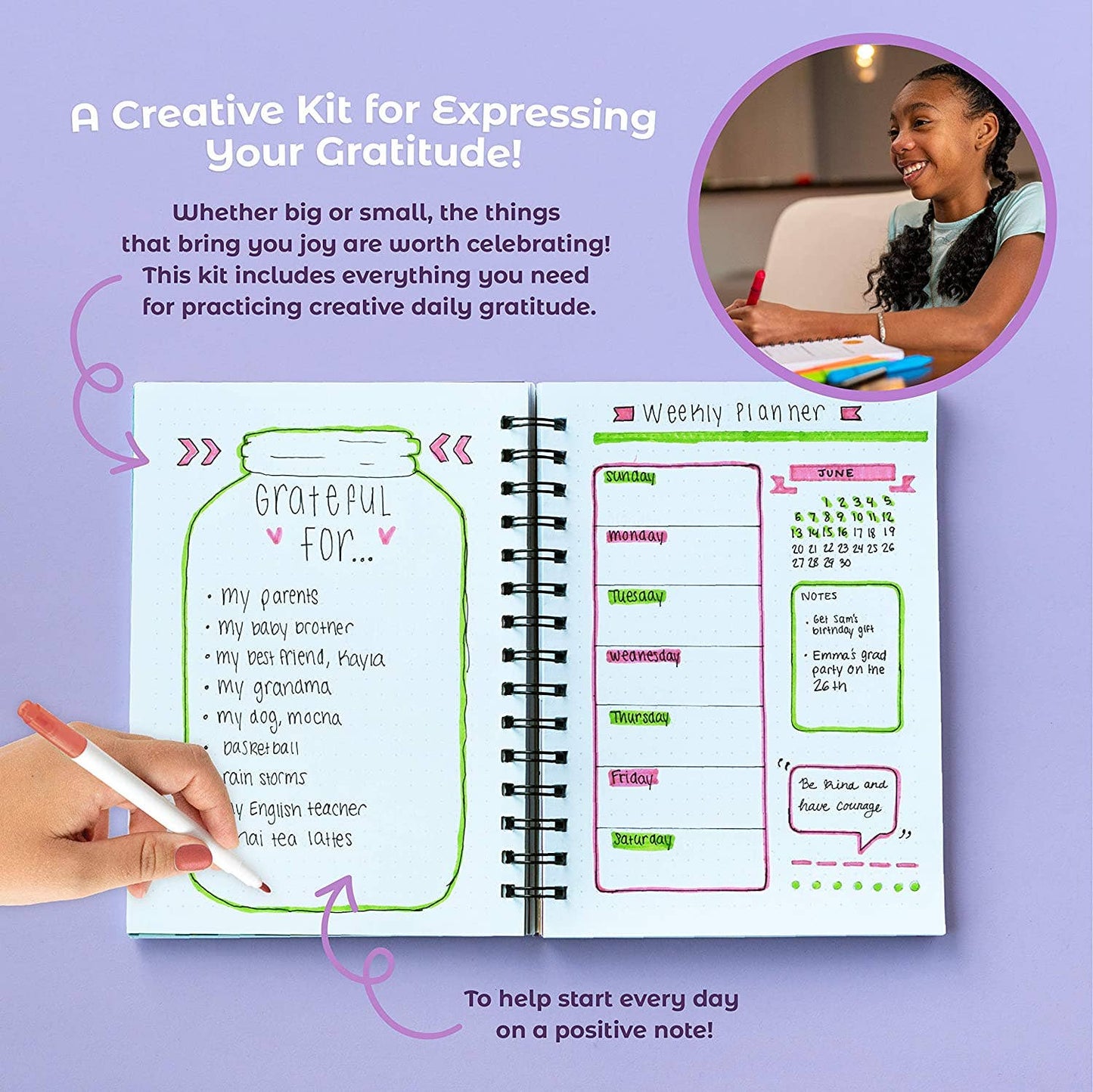 Doodle Hog - DIY Gratitude Affirmation Journal Set