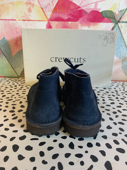 Crewcuts navy blue suede Macalister boots. Size 3. Comes in original box.