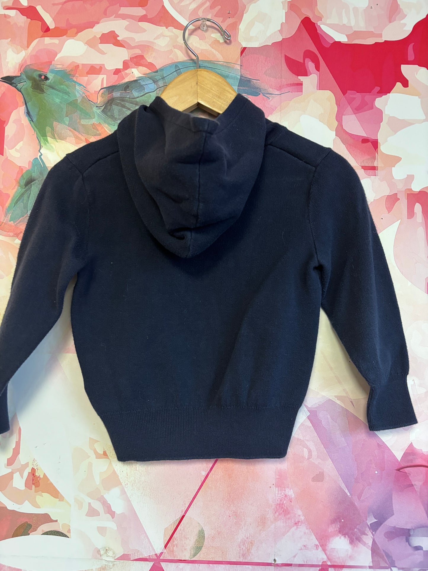 Polo Ralph Lauren navy blue hoodie with logo. Size 3T.