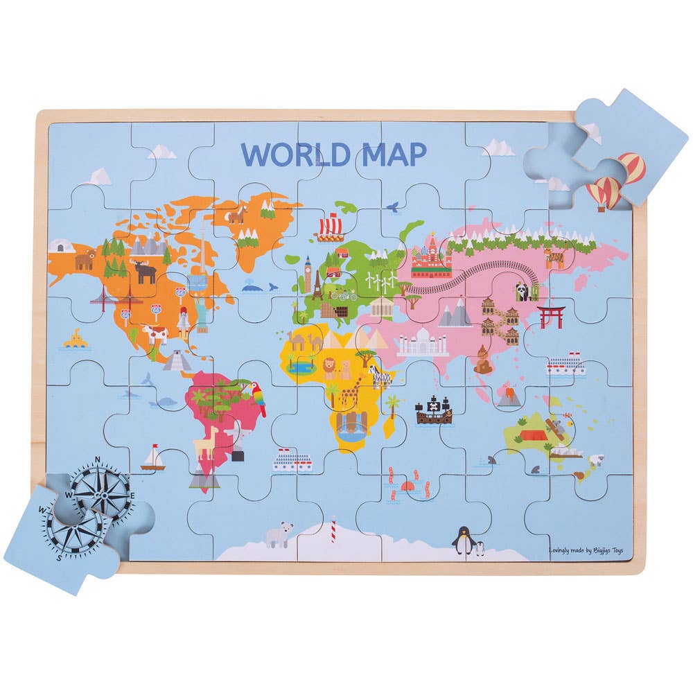 Bigjigs Toys - World Map Puzzle