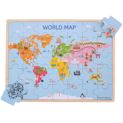 Bigjigs Toys - World Map Puzzle