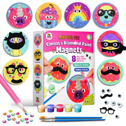 Doodle Hog - Canvas & Diamond Paint Magnet Kit
