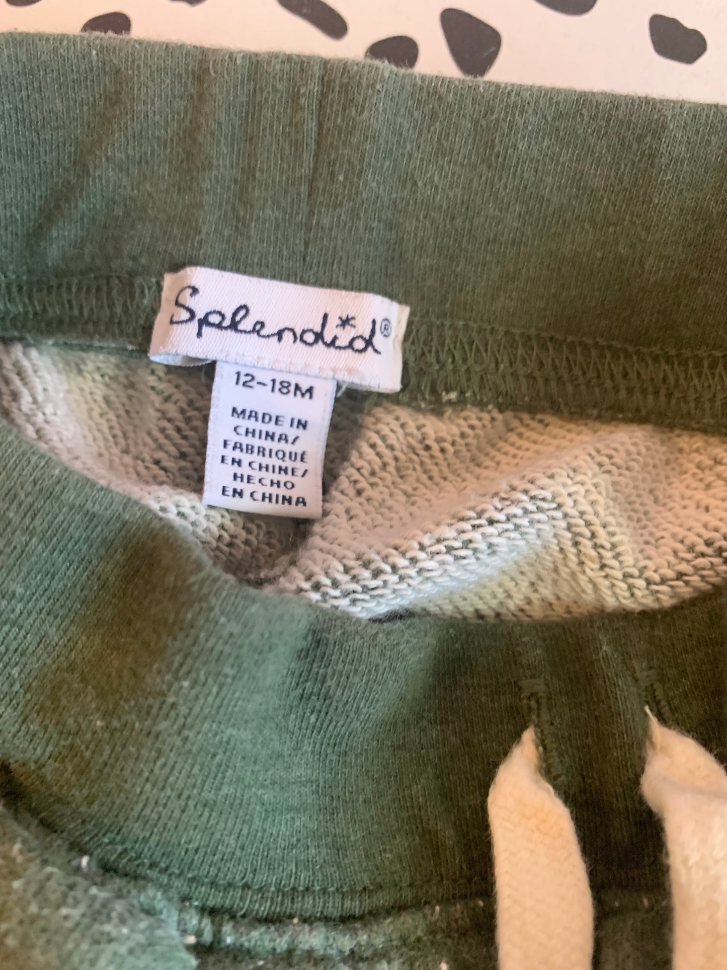 Splendid green joggers. Size 12-18m